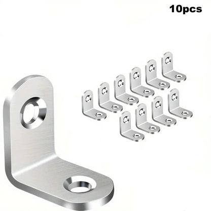 40/20pcs Stainless Steel L Brackets - Small Right Angle Corner Brace for Shelves, Wood Furniture, Chair，Furniture accessories