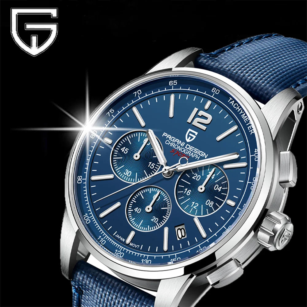 PAGANI DESIGN New Luxury Chronograph Men's Watch Top Brand Quartz Watch Sapphire Glass Stainless Steel Waterproof S Chronograph
