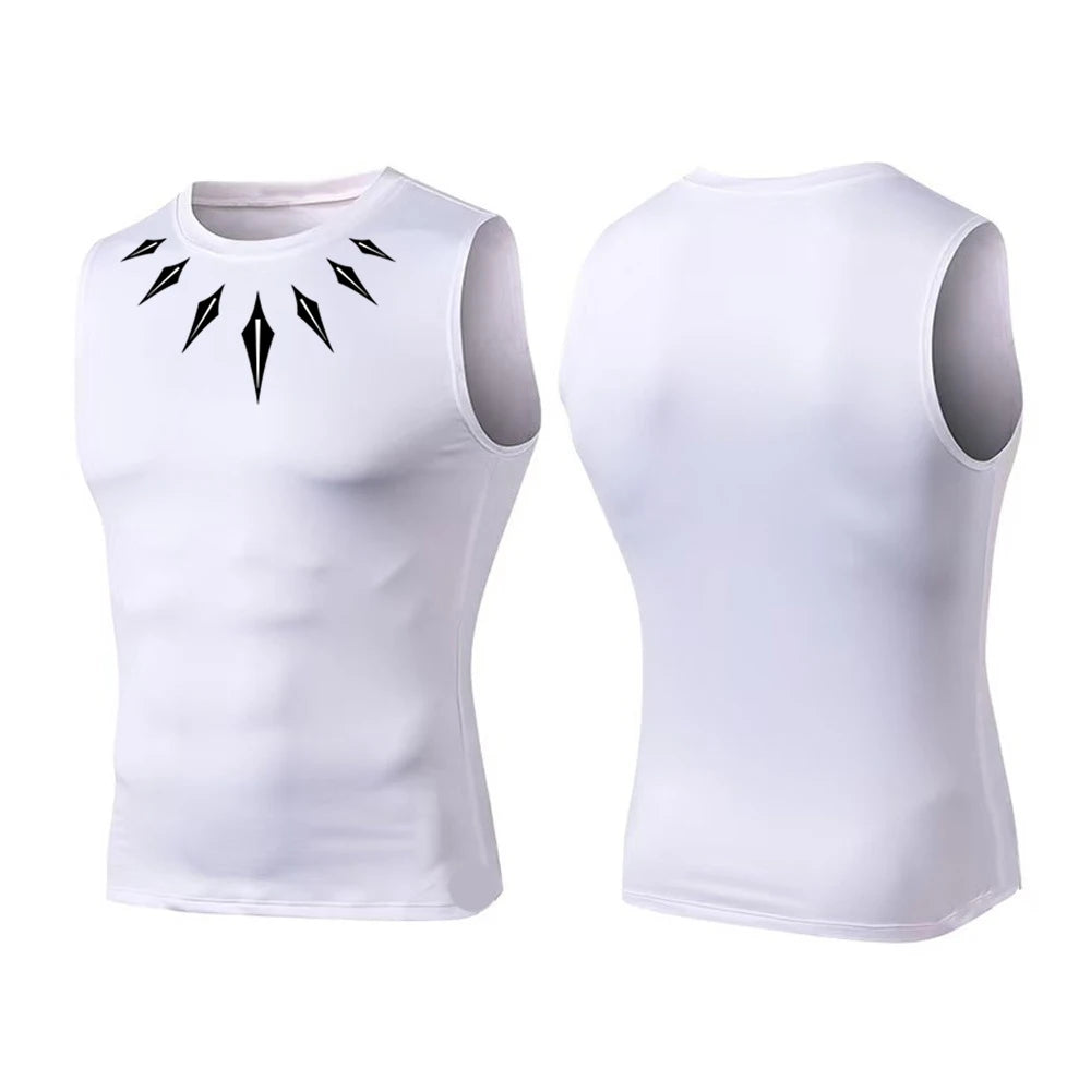 Men Quick Dry Running T-Shirts Compression Sleeveless Quick-drying Jersey training shirt Gym Mens Tank Top