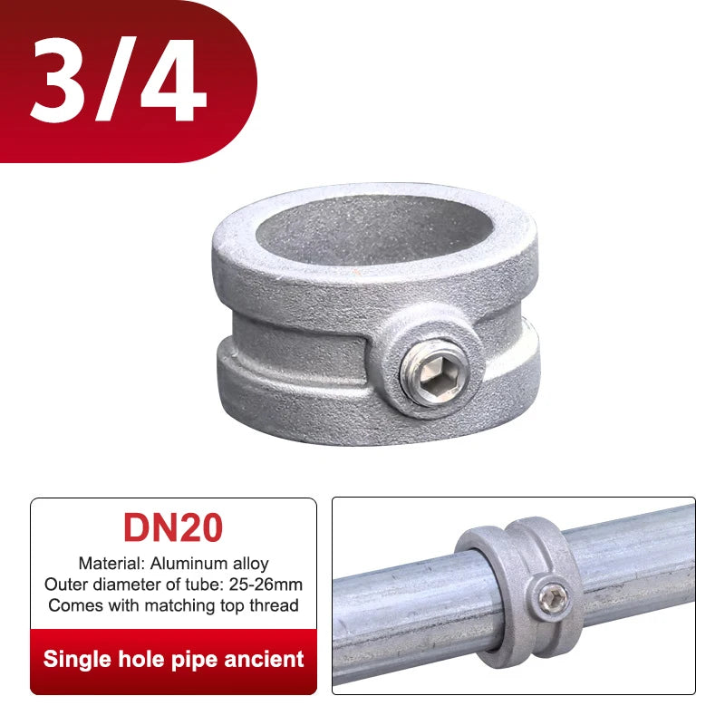 Aluminum Alloy Connector Elbow Tee Base Flat Three-dimensional Fitting Connection Fastener 20/25mm Steel Tube Shelf Parts