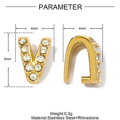5Pcs/Lot Stainless Steel Clips Clasps Rhinestone Pinch Clip Bail Connectors For DIY Jewelry Findings Accessories