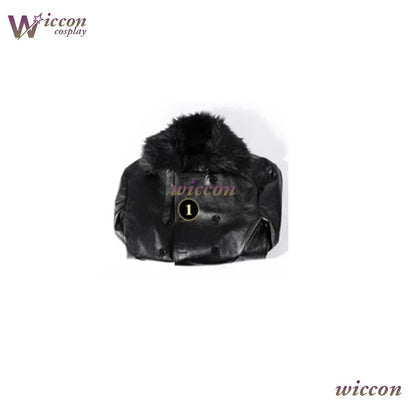Kosplay Requiem Resident Cos Evil Leon·S·kennedy Cosplay Leon Cosplay Costume Pu Coat Full Set Party Uniform Hallowen Play Role