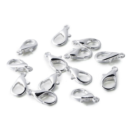 10pcs Multiple Size Lobster Clasps Bracelets Connector Necklace Hooks Findings for DIY Chains Jewelry Making Supplies Wholesale