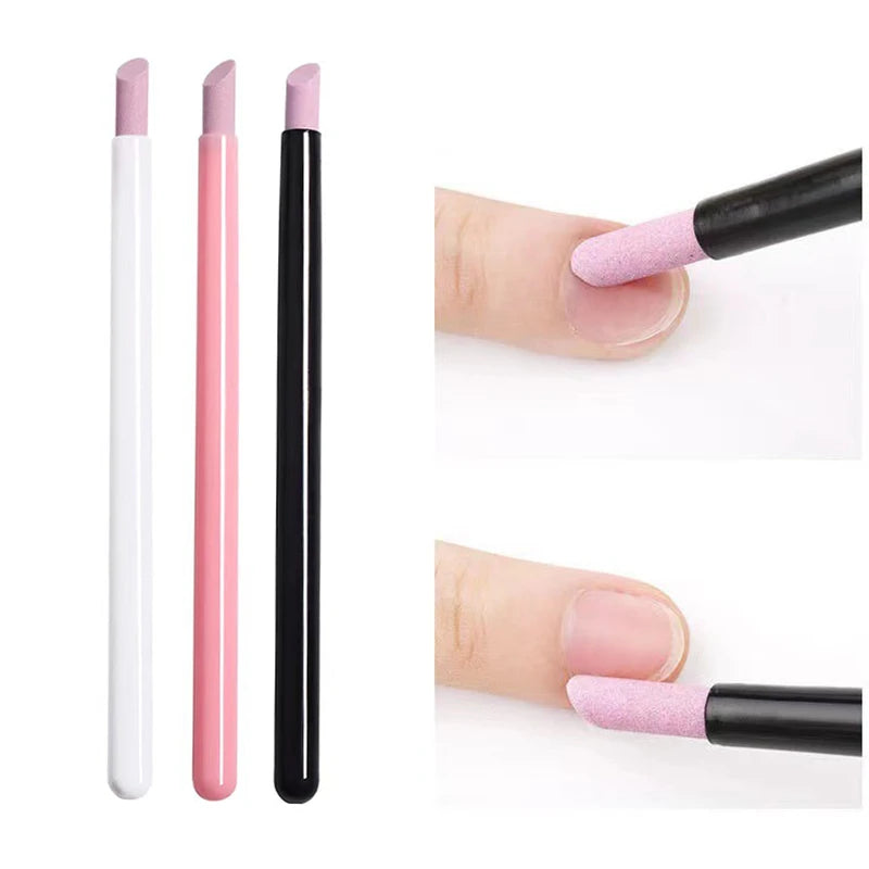 1/5PC Nails Art Quartz Grinding Pen Nail Cuticle scissors Dead Skin Remover UV Gel Polish Manicure Stick Files Accessories Tools