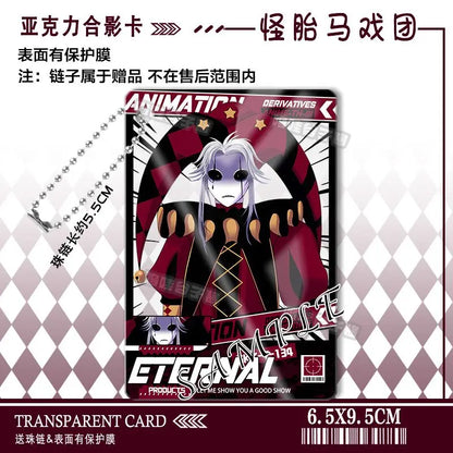 The Freak Circus Pierrot Cosplay Anime Acrylic Photo Card Keychain Pendant Backpack Accessory Cartoon Gift