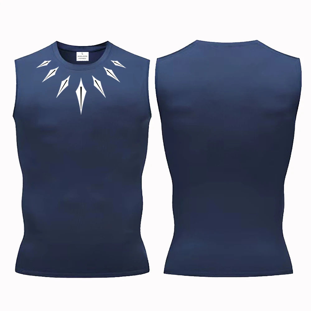 Men Quick Dry Running T-Shirts Compression Sleeveless Quick-drying Jersey training shirt Gym Mens Tank Top