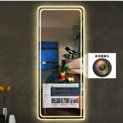 Customize smart mirror Wi-Fi Control With Weather Date Time Display Black Mirror TV Show LED Lighting Smart Wall-Mounted LED