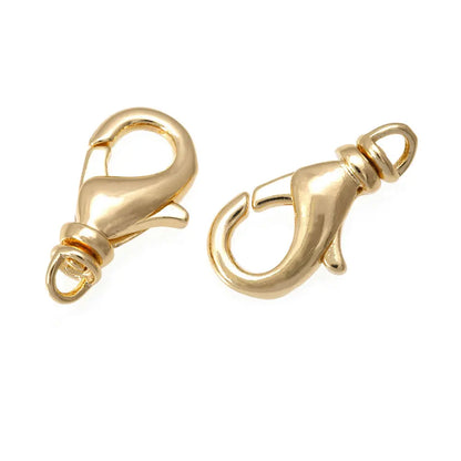 18K Gold Color Brass Rotatable Lobster Clasps Connect Clasps Jewelry Necklaces Bracelets Making Diy Findings Accessories