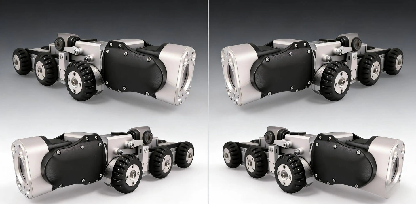 Wi-Fi Pipe Inspection Robot 10x Zoom & Pan/Tilt | Waterproof Underwater Crawler Camera for Sewer Drain Lines Management Software
