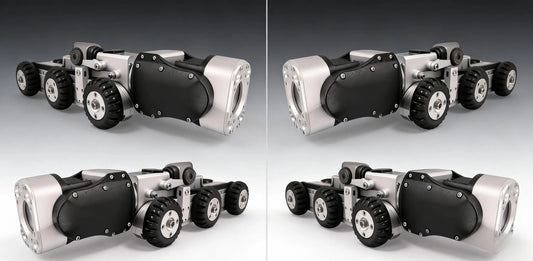 Wi-Fi Pipe Inspection Robot 10x Zoom & Pan/Tilt | Waterproof Underwater Crawler Camera for Sewer Drain Lines Management Software