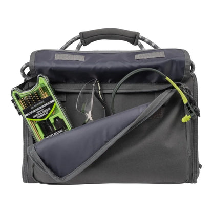 Rollins Double Handgun Case for outdoor shooting and transport, durable nylon fabric, gray color, water-resistant with padded i
