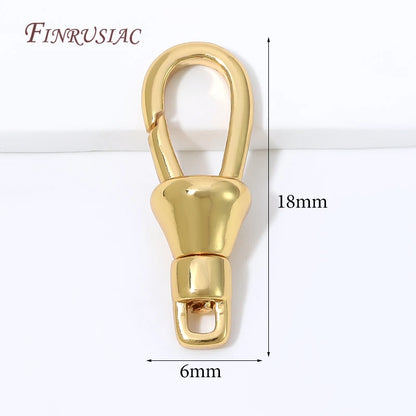 18K Gold Plated Mini Heart Spring Clasp,Lobster Clasp DIY Jewelry Making Findings Necklace Bracelet Connector Hook Accessories