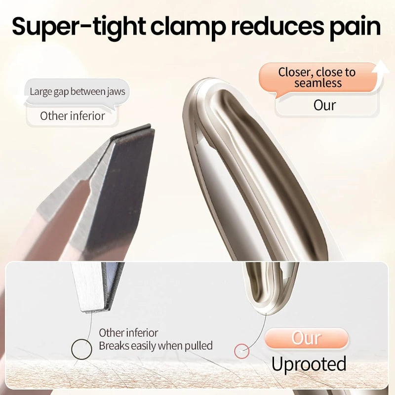Stainless Steel Round Head Tweezers Eyebrow Tweezers Hair Removal Tweezers Suitable for Men and Woman Gifts