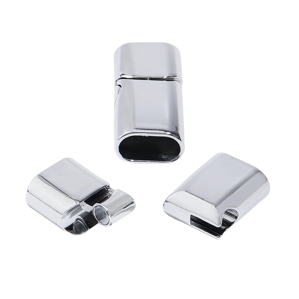 5Pcs Alloy Magnetic Clasps Round Square Corners Leather Cord End Clasp Connectors For DIY Jewelry Making Bracelet Accessories
