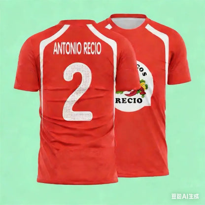 2026 Summer Amador Vicente Recio Football Jerseys Seafood Shrimp Recio Print T-Shirt Sportswear  Men'S Women'S T-Shirts
