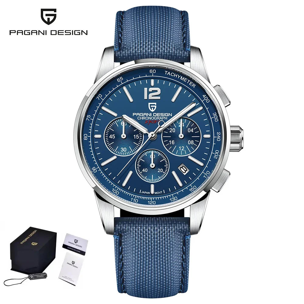 PAGANI DESIGN New Luxury Chronograph Men's Watch Top Brand Quartz Watch Sapphire Glass Stainless Steel Waterproof S Chronograph