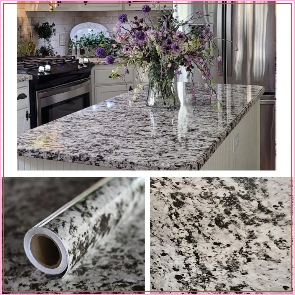 EZ FAUX DECOR Premium 36" x 240" Kitchen Countertop Vinyl Laminate Cover Waterproof Self-Adhesive Durable Marble Contact Paper for Countertops Peel and Stick Backsplash (20ft)