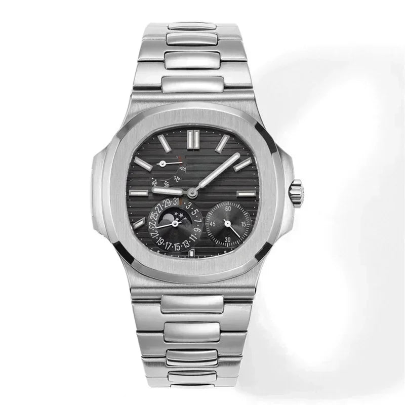 Luxury Brand Men Watch Automatic Mechanical Multi-functional Watches Stainless Steel Sapphire Leather Watch for Men