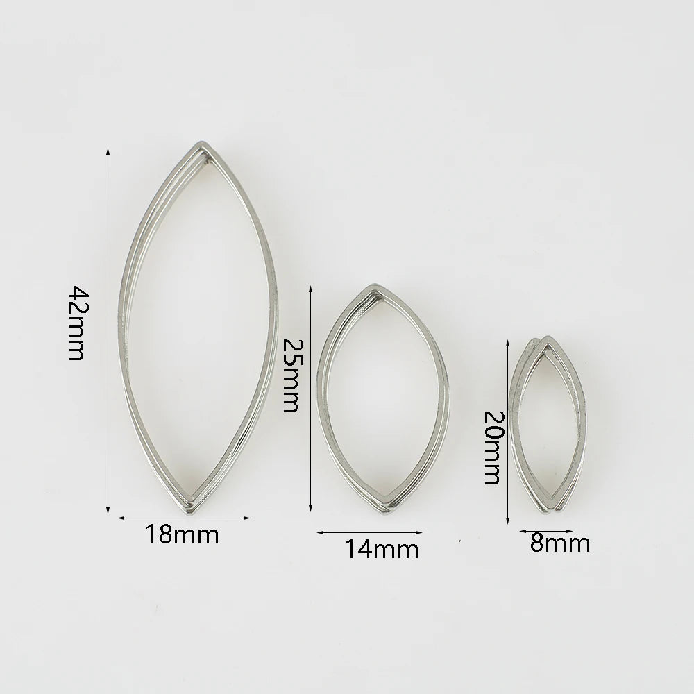 20Pcs Gold Silver Hollow Frame Bezel Charms Pendants Geometric Connectors for Jewelry Making Suppliers Diy Earings Accessories
