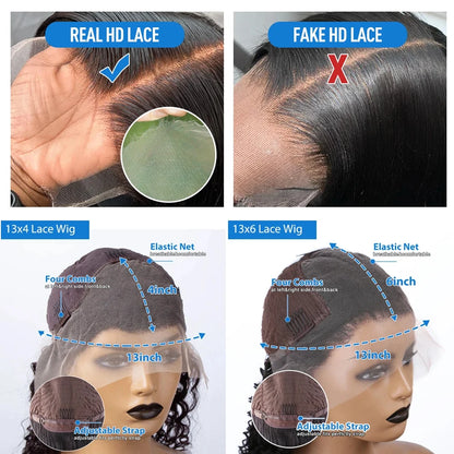 40 42 Inch HD 13x6 Jerry Curly Wave Lace Frontal Wigs Brazilian 13x4 Curly Wave Lace Front Human Hair Wigs For Women 250 Density