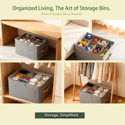 Shoe Storage Box Organizer 600D Oxford Cloth Foldable Clear Cover Zipper Under Bed Closet Wardrobe Dustproof Compartment Holders