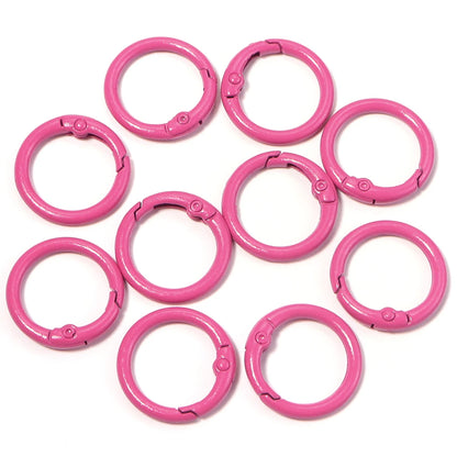 20Pcs/Lot Metal O Ring Spring Clasps Colorful Openable Round Carabiner Keychain Snap Hook Dog Chain Buckle DIY Jewelry Connector