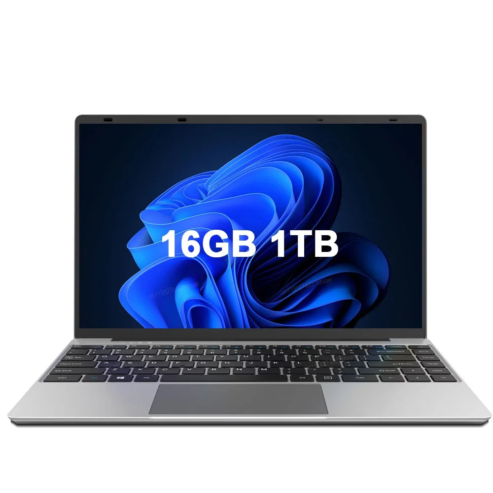 Fashion Ultra Thin 14.1 Inch Laptop 2026 Latest Model Win11 System Fast Speed Office Study Entertainment Portable Laptop
