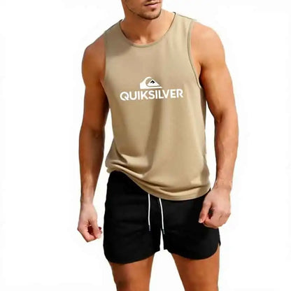 Gym Tank Top Running Sleeveless Shirt Fitness Workout Vest Men Basketball Jersey Training Bodybuilding Workout Stringer Singlets