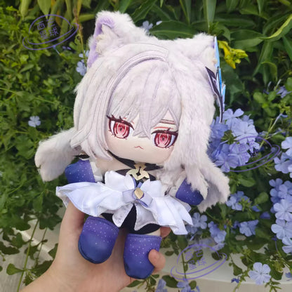Game Genshin Impact Skirk Cat Halloween Stuffed Normal Body Cosplay Dress Up Clothes Kawaii Rabbit Hair Plushies 20cm Xmas Gift