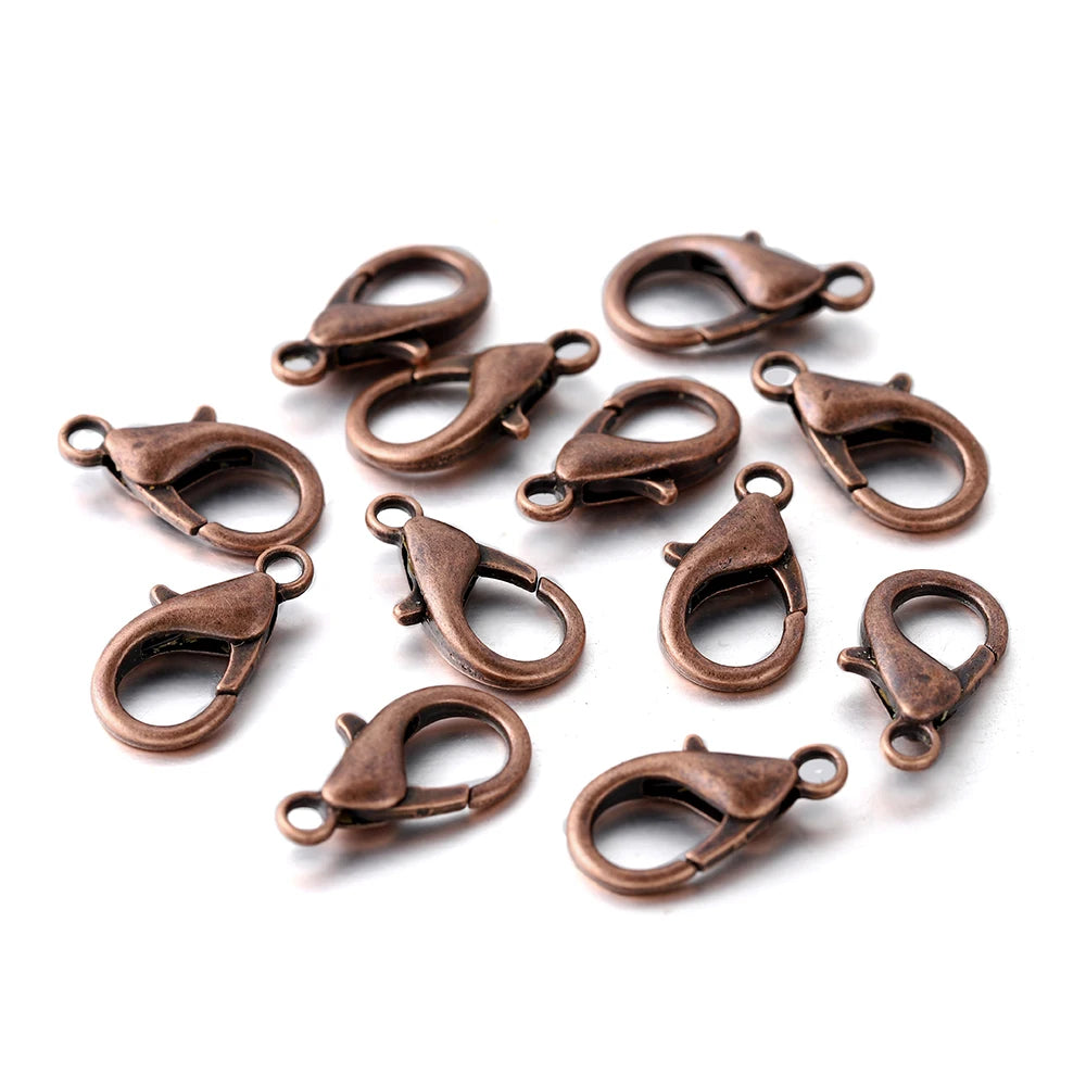 10pcs Multiple Size Lobster Clasps Bracelets Connector Necklace Hooks Findings for DIY Chains Jewelry Making Supplies Wholesale