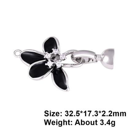 Juya Handmade Decorative Flower Connector Fastener Lock Hooks Clasps Accessories For DIY Women Fashion Needlework Jewelry Making