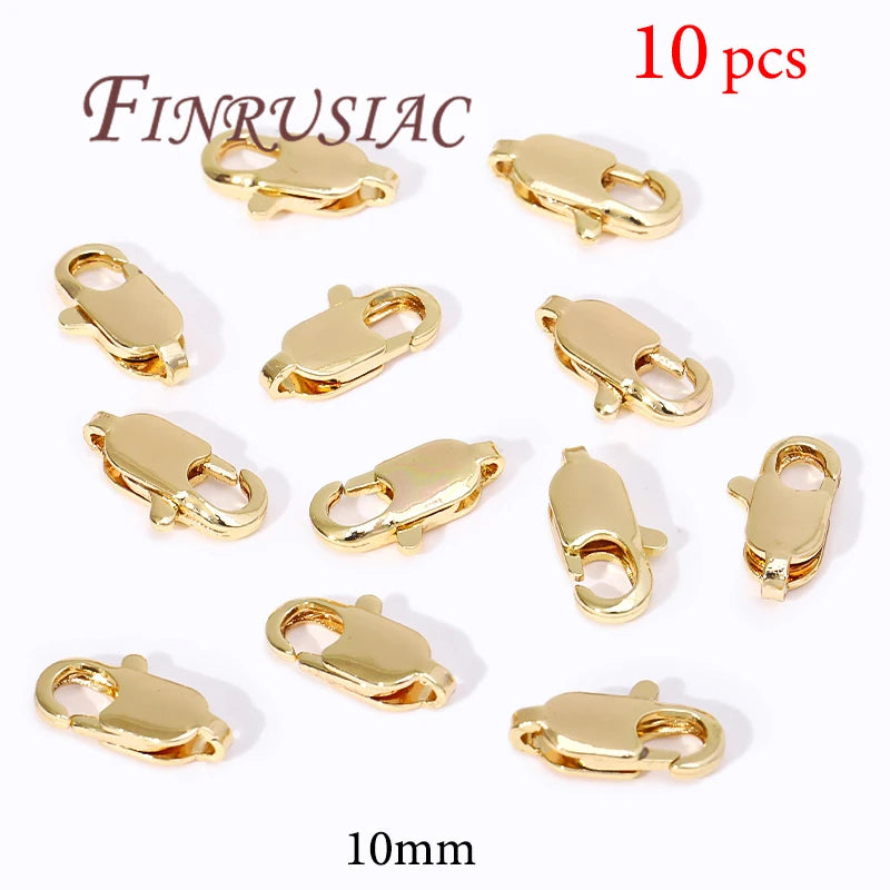 18K Gold Plated Lobster Clasps For Bracelets,Spring Clasps For Jewelry,DIY Jewelry Making Supplies,Connectors Clasp Accessories
