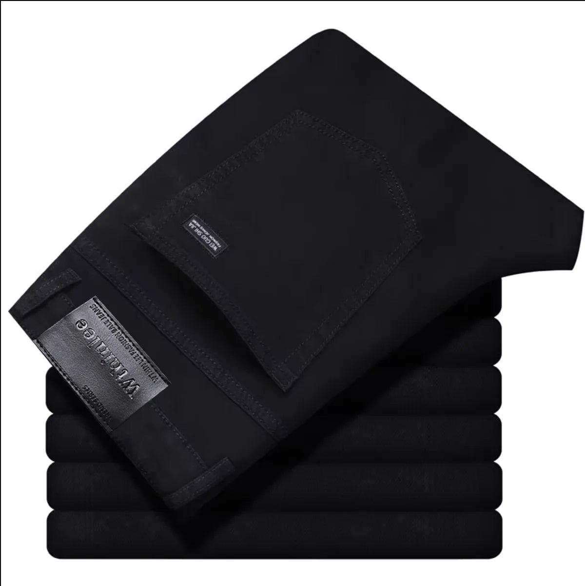 2026 New Business Men's Jeans Casual Straight Stretch Fashion Classic Blue Black Work Denim Pant Trousers Male  Clothing