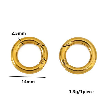 2pcs Stainless Steel Clasp Strong Oval Heart Round Polished Lobster Clasp Hook Connector DIY Necklace Jewelry Making Accessories