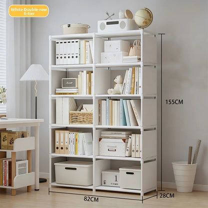 Multilayer Bookshelf Easy Assembly Bookcase Living Room Bedroom Study Storage Shelf for Books Toys Sundries