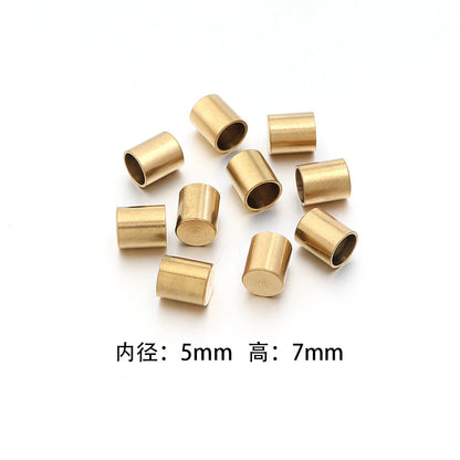 10-20pcs/lot 2-10mm Stainless Steel Leather Cord Clasp Crimp End Caps For Necklace Bracelet Connectors Jewelry Making Supplies