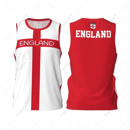 Men Basketball Sports England Flag Running Fitness Multifunction Jersey Sleeveless shirt Custom Name Nunber Exclusive