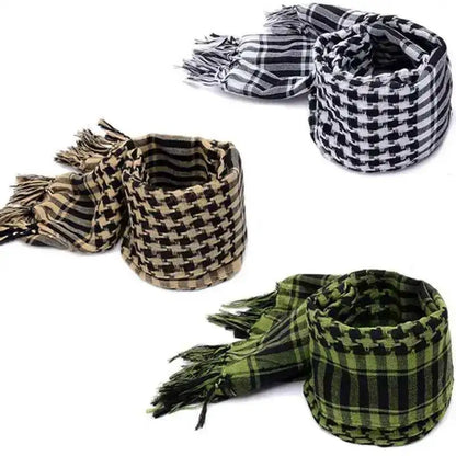 Arafat arab scarf shawl Handsome Keffiyeh Kafiya Lightweight Military Shemagh palestine Man Stripe Scarf With Tassels Soft Warm