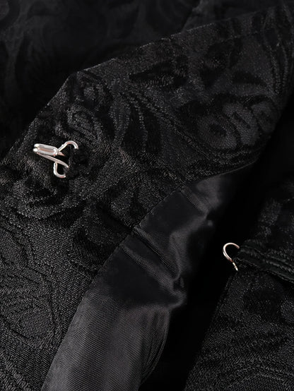2026 New European Medieval Men's Gothic Vest, Halloween Stage Costume, Button Lapel, Slim Fit, Mid-Length Black Waistcoat