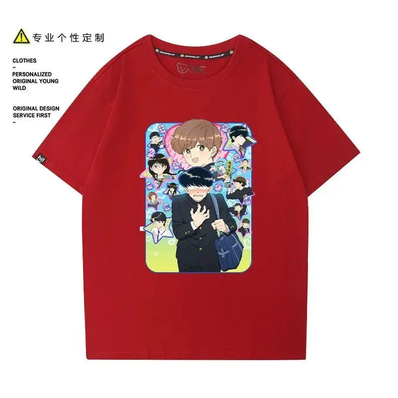 Go for It, Nakamura! Nakamura Okuto Hirose Aiki T-Shirt Cartoon Printed Top Summer Anime Cosplay Outfit Gift Men Women Halloween