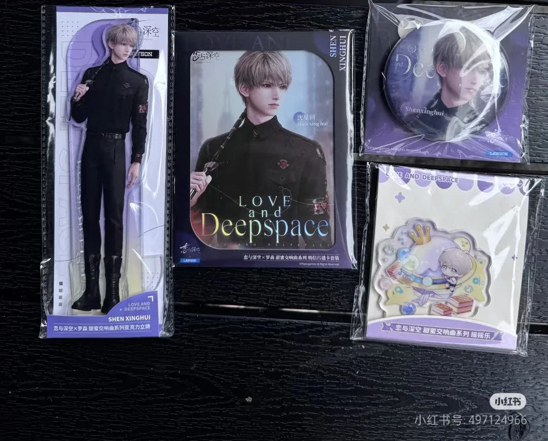 Official LAWSON X Love and Deepspace Collaboration Merchandise Badge Bookmark Acrylic Stand Postcard Transparent Card in Stock