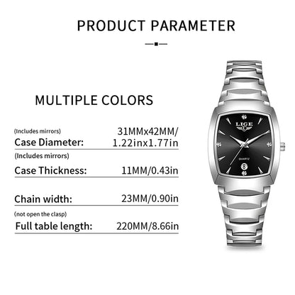 LIGE Watch women Business Luxury Ladies clock female waterproof watches Fashion quartz Simple Watch for Wome montre femme+BOX