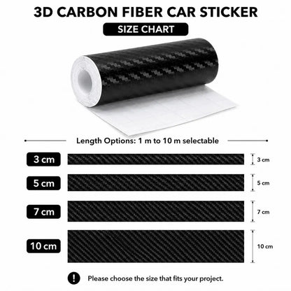1m-10m Car Door Edge Guards Door Sill Protector Waterproof 3D Carbon Fiber Anti Collision Film Scratch Cover Strip Stickers Tape