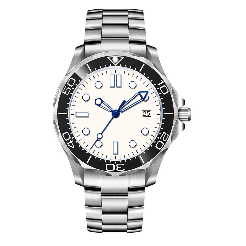 Custom Logo nh35 Watch 41mm Sapphire sterile Dial Men's Watches Ceramic Bezel Luminous 10Bars Automatic Mechanical Wristwatch