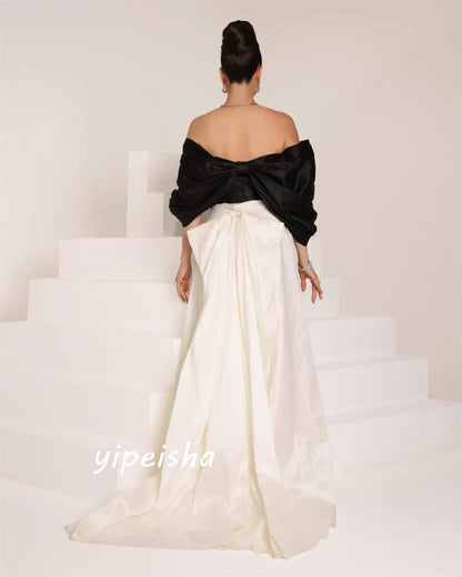 Customized Exquisite Matching Classic Fashion Jersey Pleat Ball Off-the-shoulder Long Dresses Quinceanera Dresses Retro Formal E