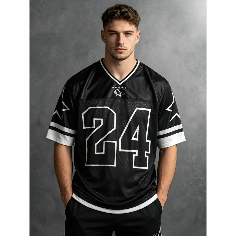 2026 Summer New Men's V-Neck T-Shirt 3D Pattern Printing Street Casual Fashion Comfortable  Breathable Short Sleeve
