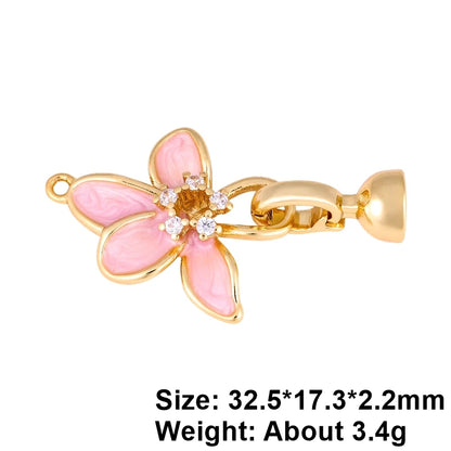 Juya Handmade Decorative Flower Connector Fastener Lock Hooks Clasps Accessories For DIY Women Fashion Needlework Jewelry Making