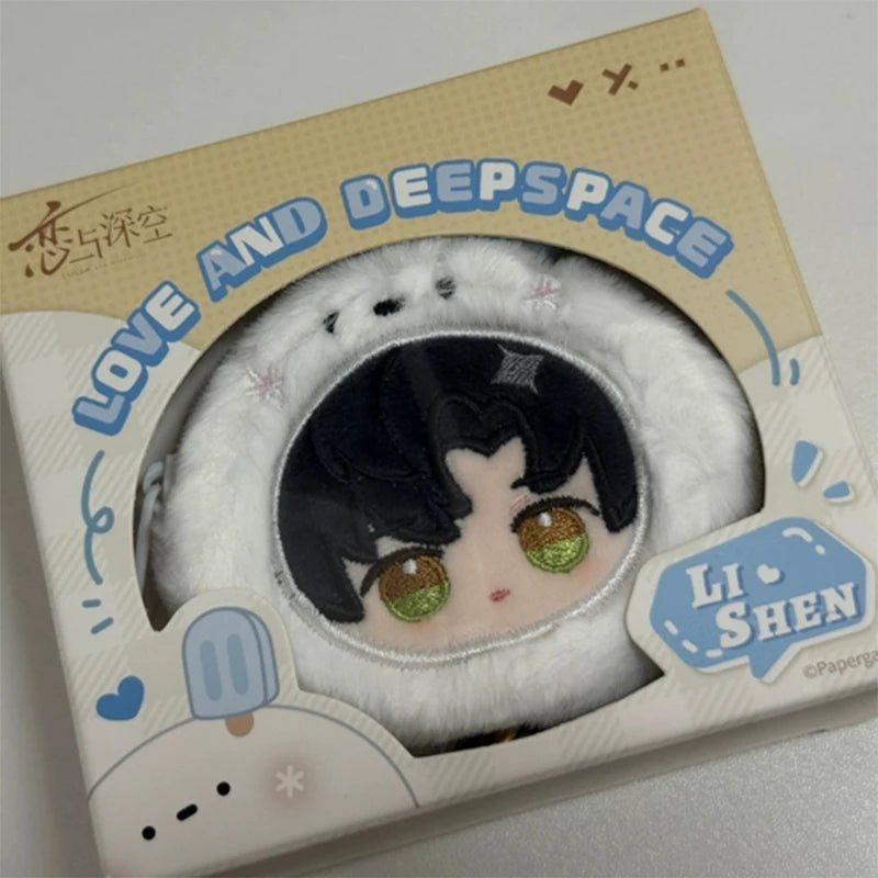 Official merch IN STOCK Game Anime Love and Deepspace Cos Sylus Caleb Xavier Rafayel Zayne 9cm Plush Headphone Case Pendant Gift