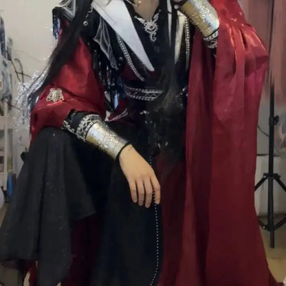 Chinese TV Series TGCF Tian Guan Ci Fu Xie Lian Hua Cheng Cosplay Costume Hua Cheng Cosplay Dress Hanfu Full Set