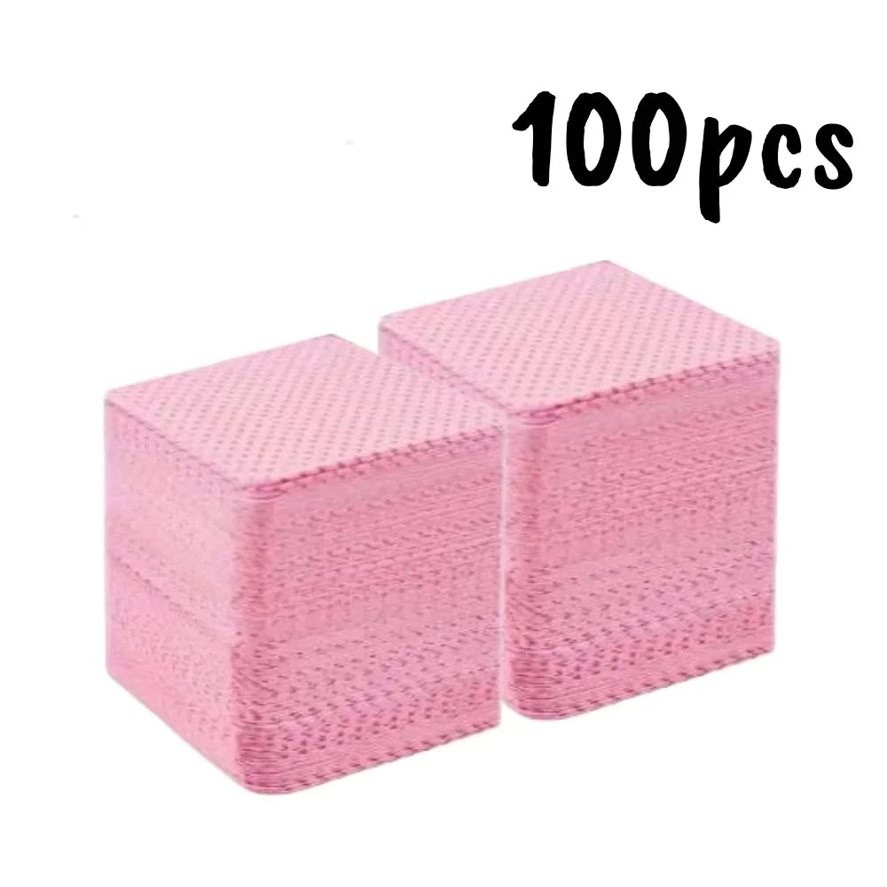 20/600pcs Lint-Free Gel Nail Wipes Aluminum-Free Cleansing Tissues Nail Polish Remover Pads for NaiArt Beauty Nail Cleaning Care